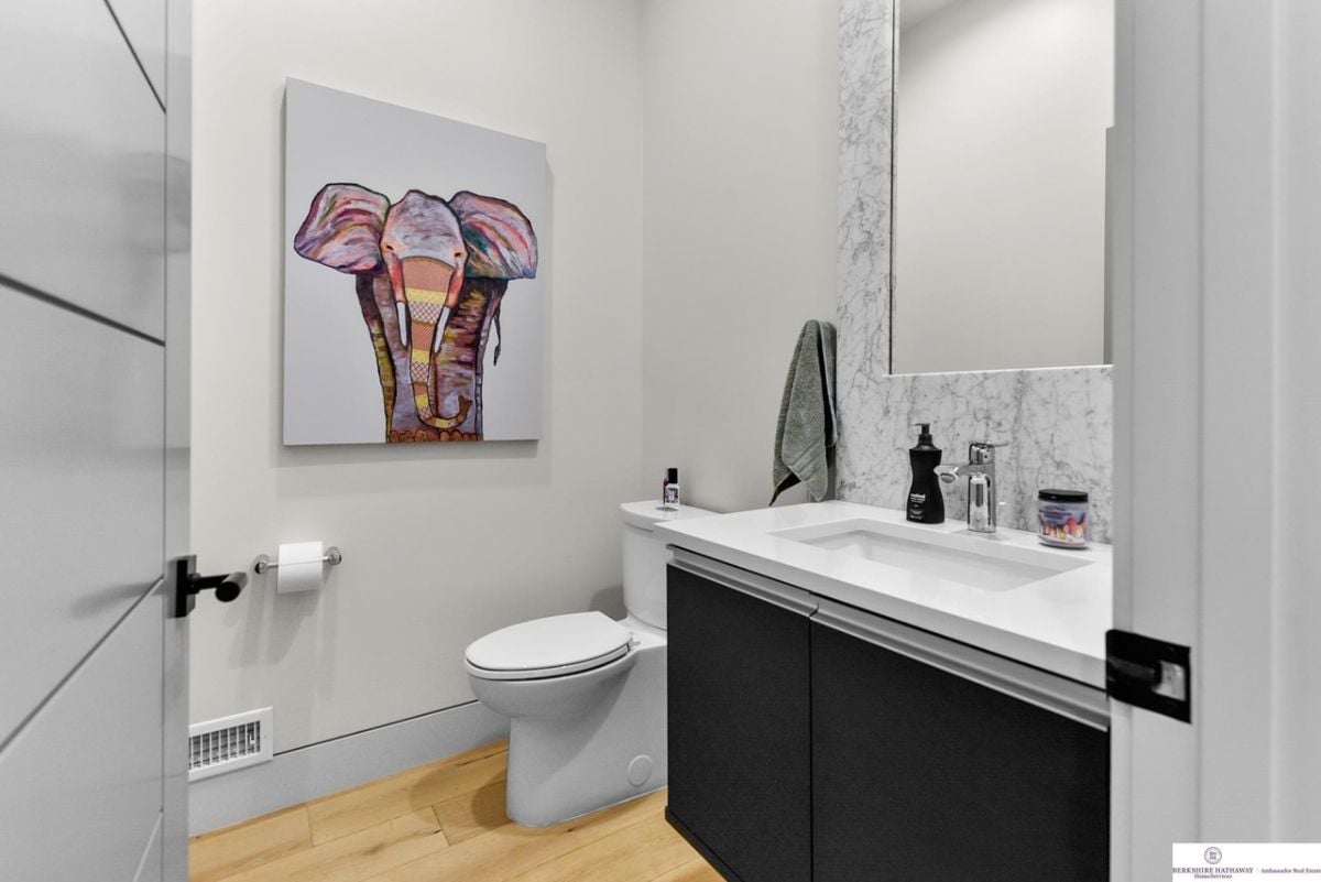Bathroom's toilet and sink