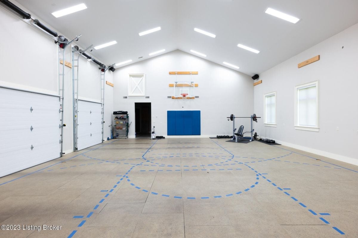 Indoor basketball court