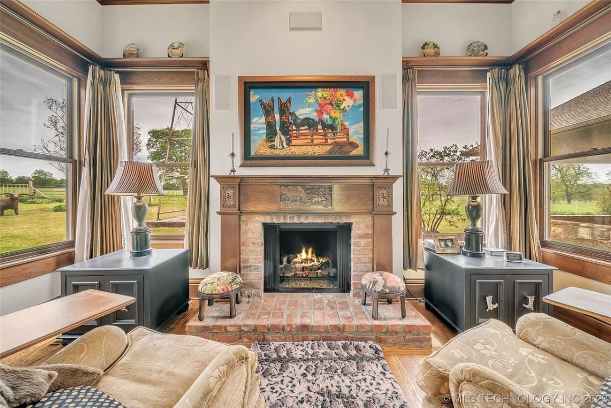 Bedroom's fireplace
