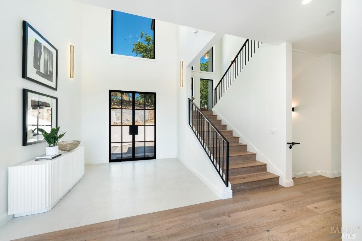 Modern styled entrance hall.