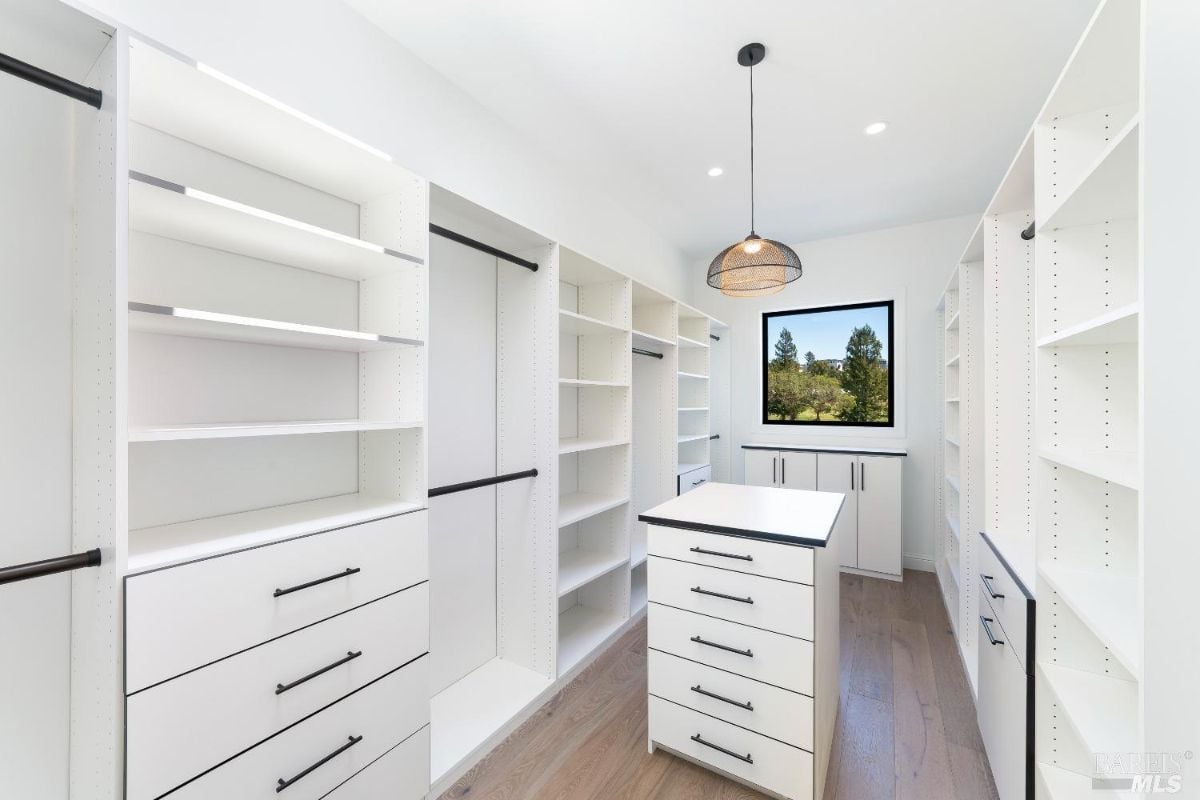 An empty white closet.