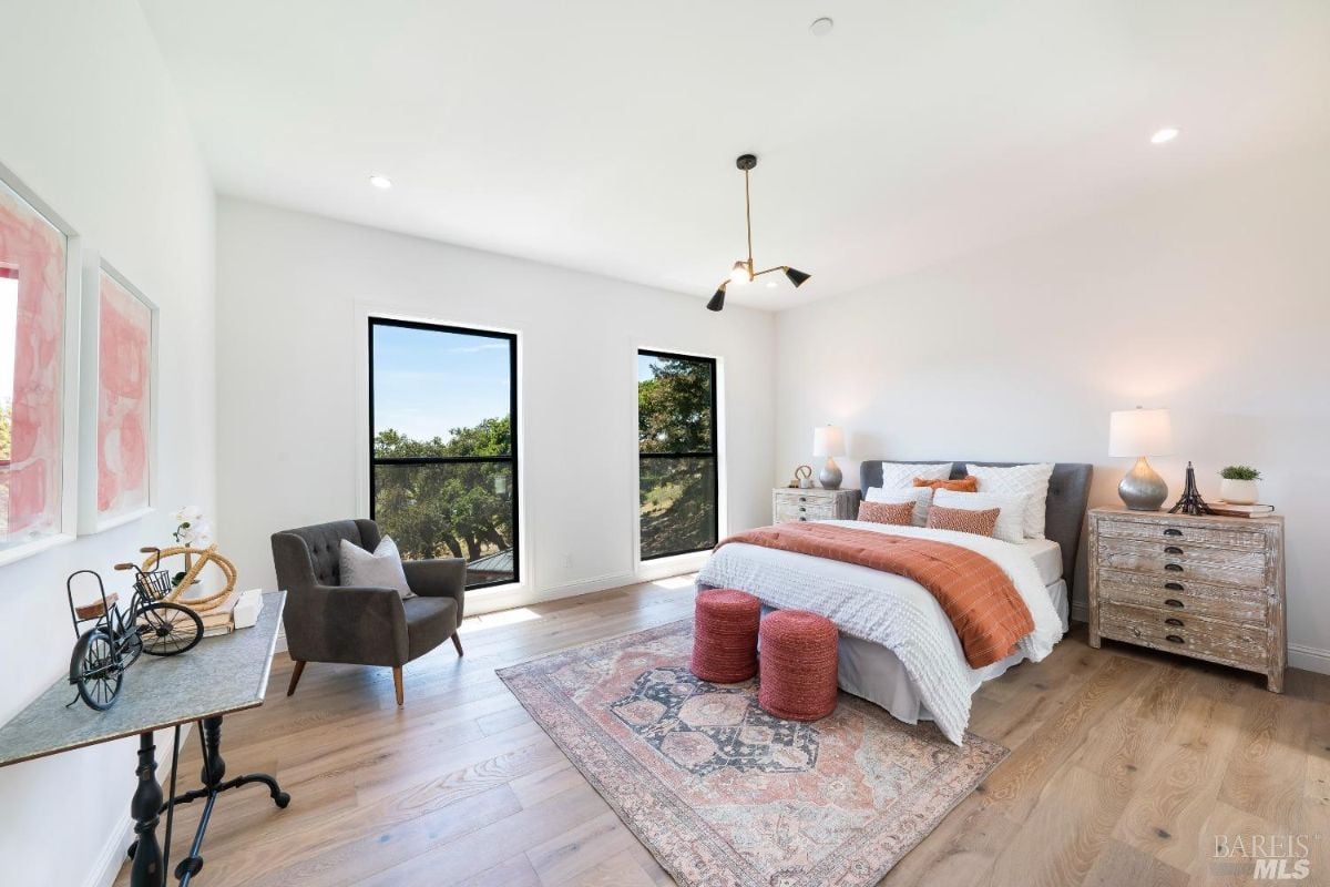 A spacious bedroom