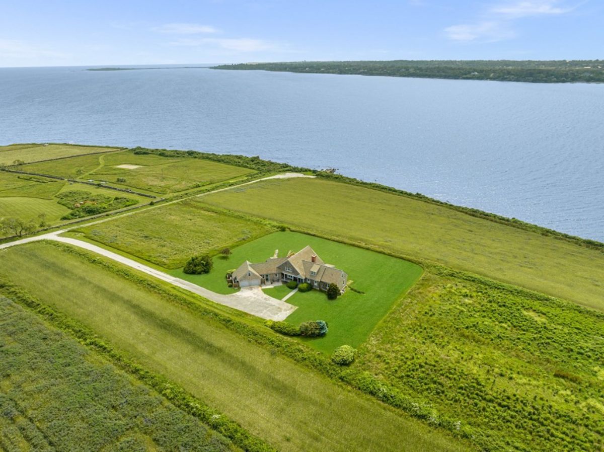 Aerial view of the mansion