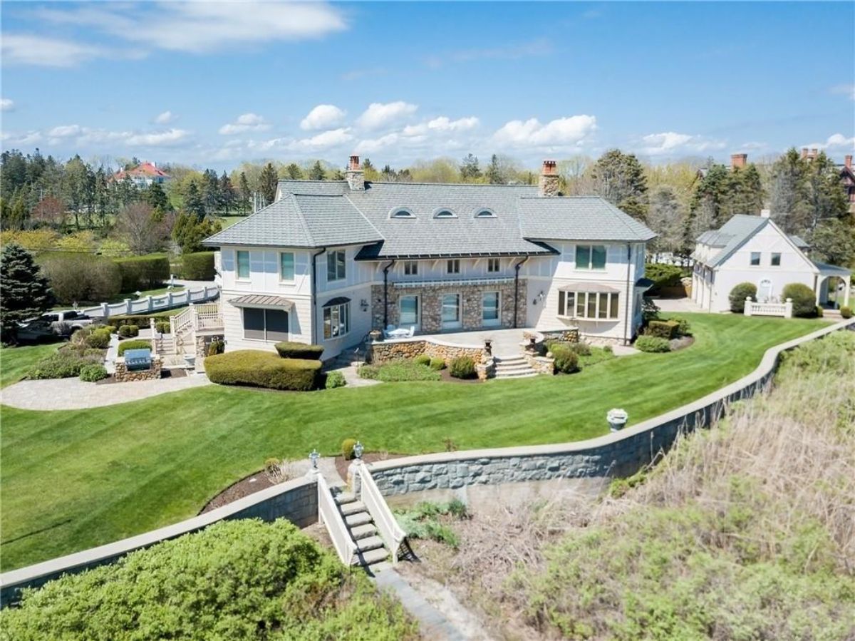 Aerial backyard view
