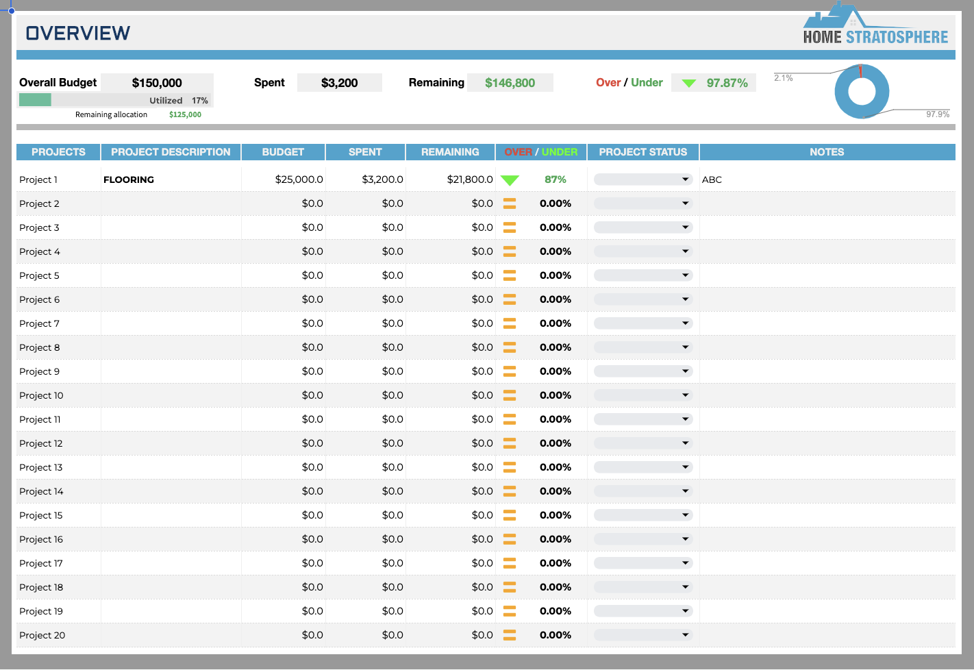 RenoRevolution Planner – Interior Design Tracker (Spreadsheet System ...