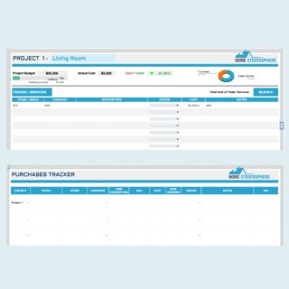 RenoRevolution Planner – Interior Design Tracker (Spreadsheet System ...