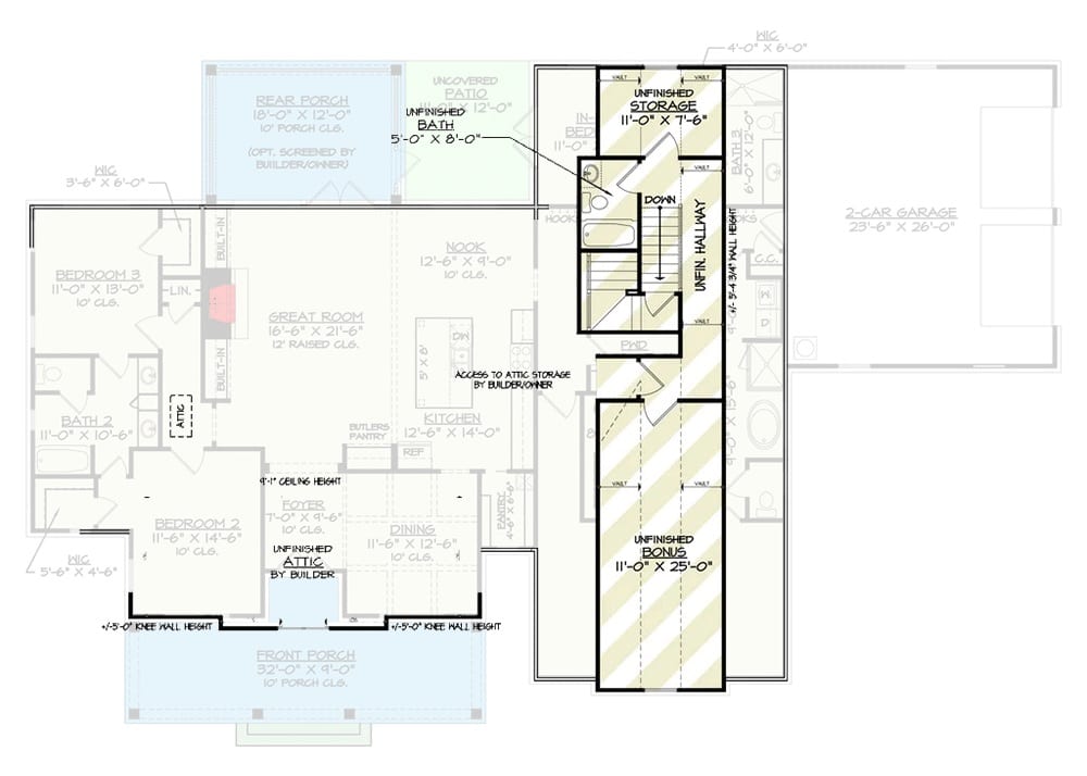 Bonus level floor plan
