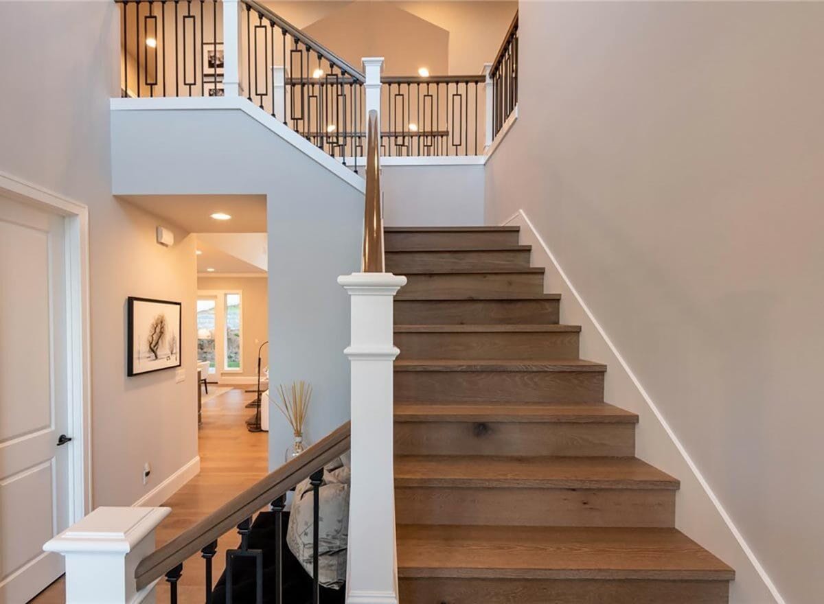 Staircase leading to the upstairs bedrooms.