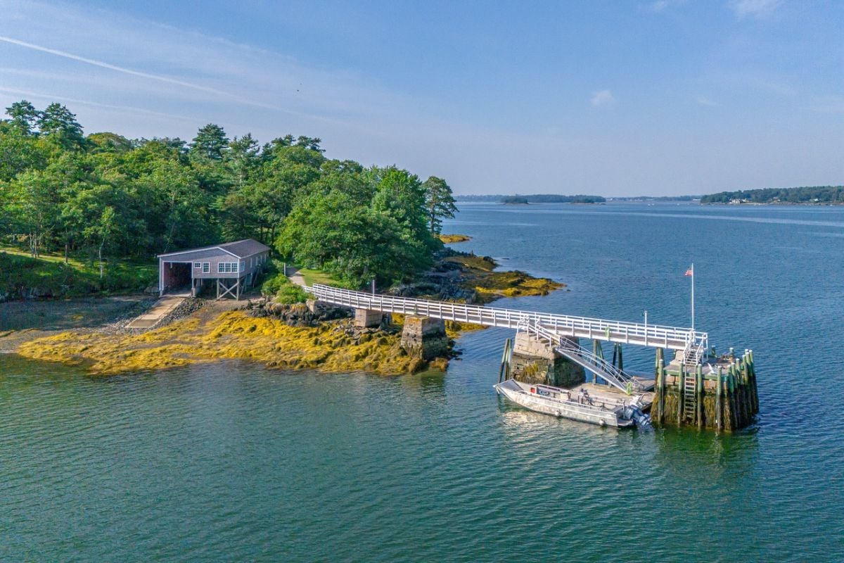Dock with a boat.