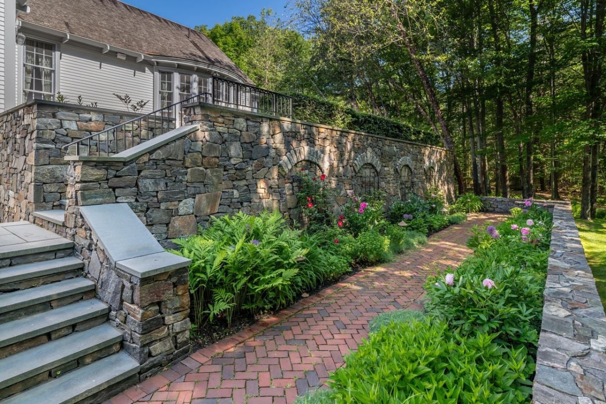 Garden with flowers and plants