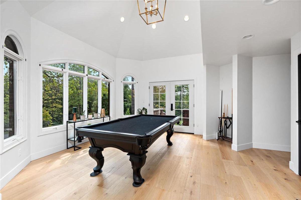 Pool table at the recreational room