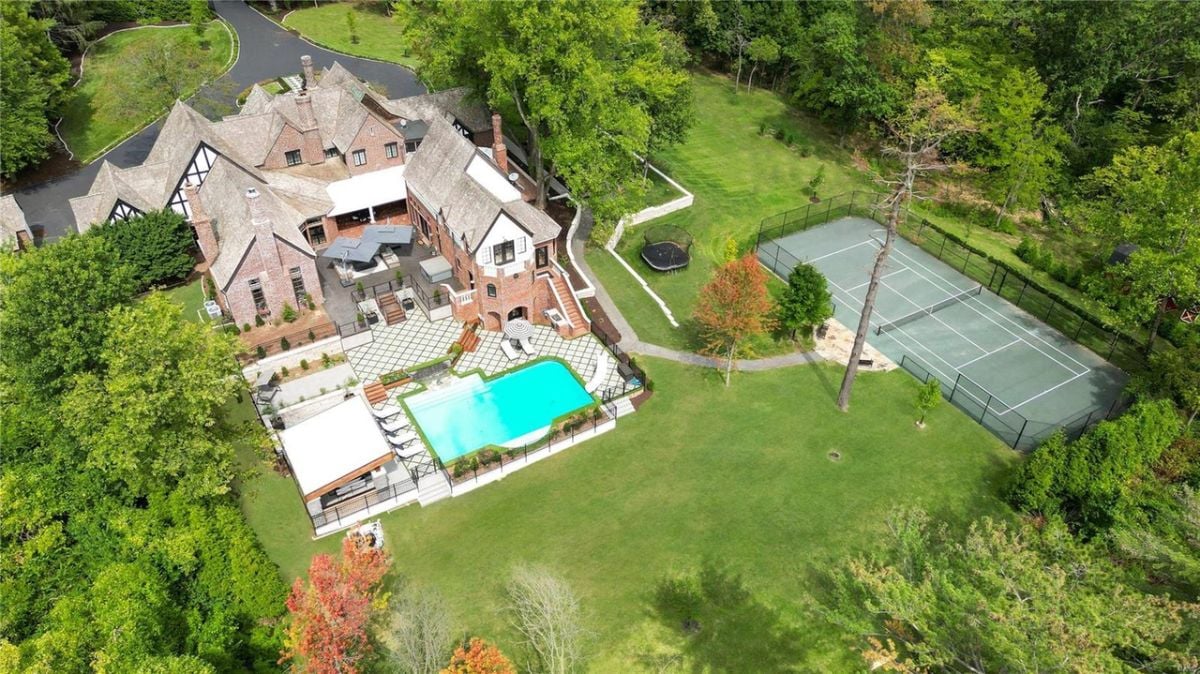 Aerial view of the property