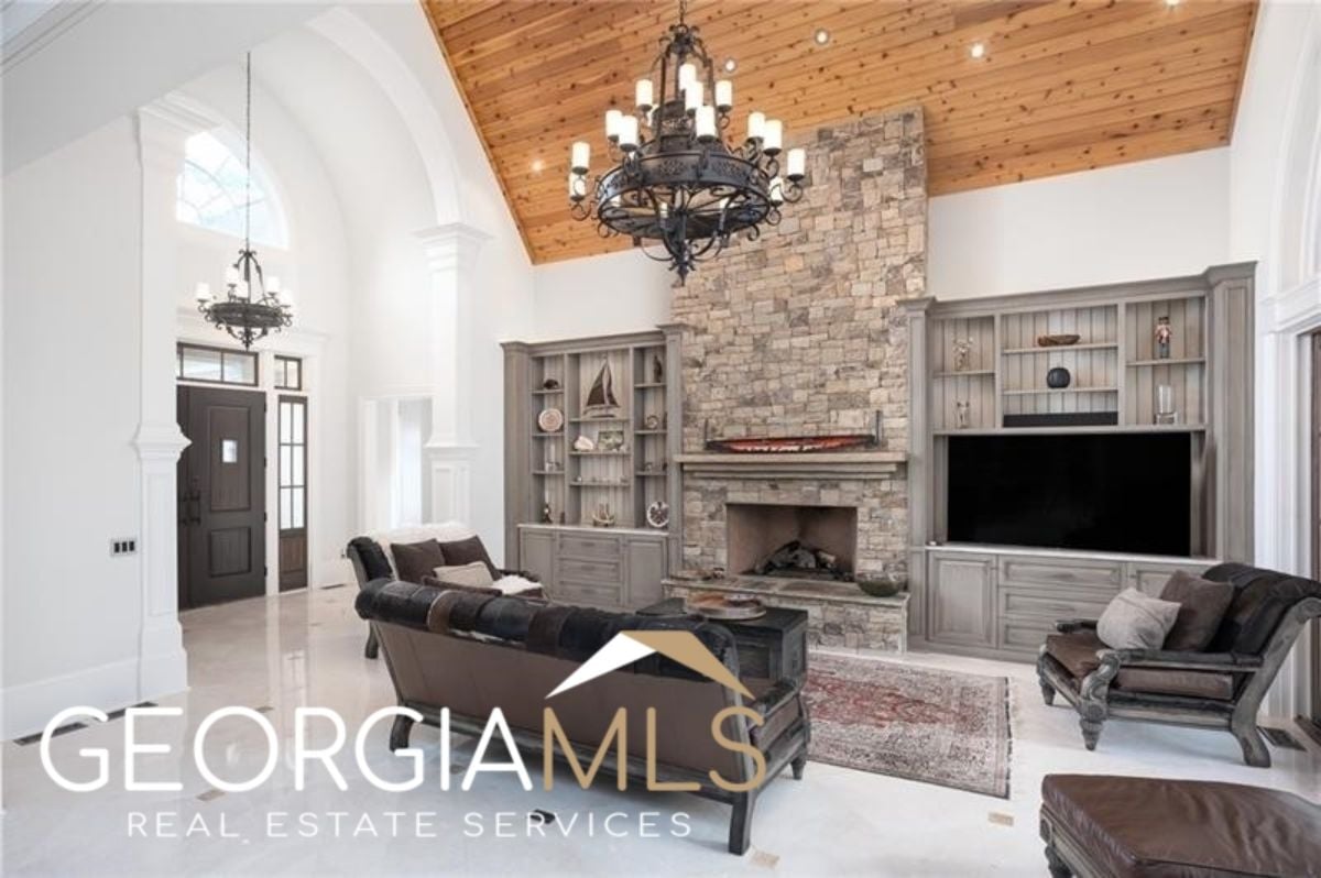 Fireplace in the living room