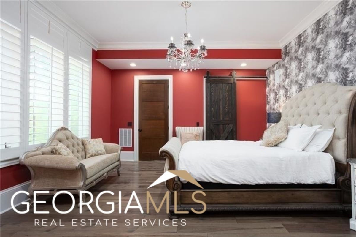 A modern styled bedroom.