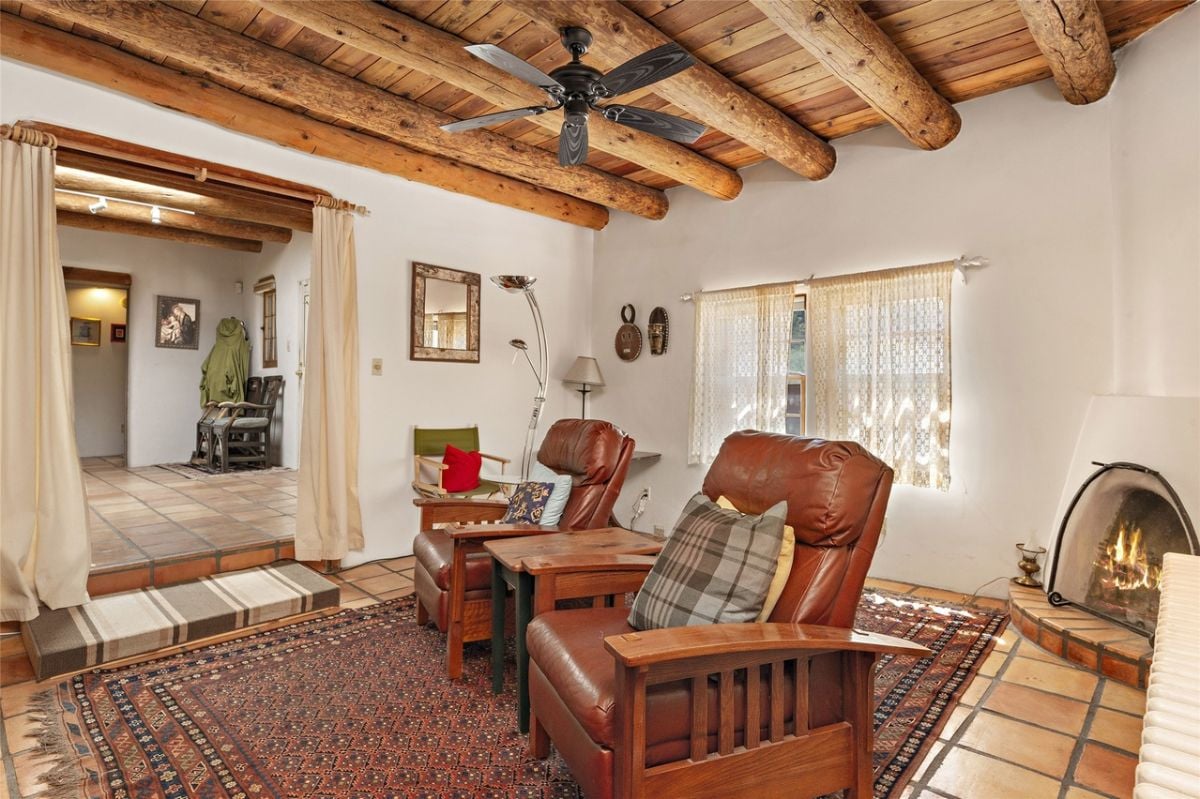 Living space at the guest casita