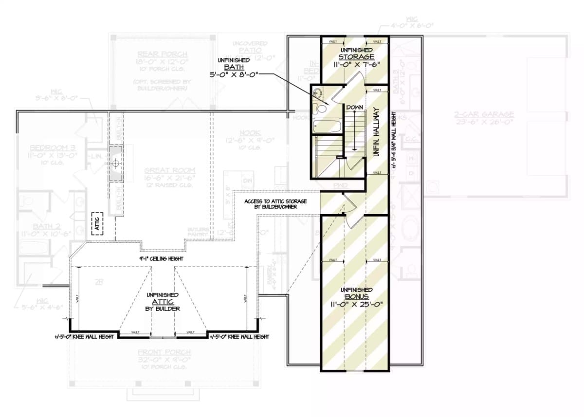Bonus level floor plan