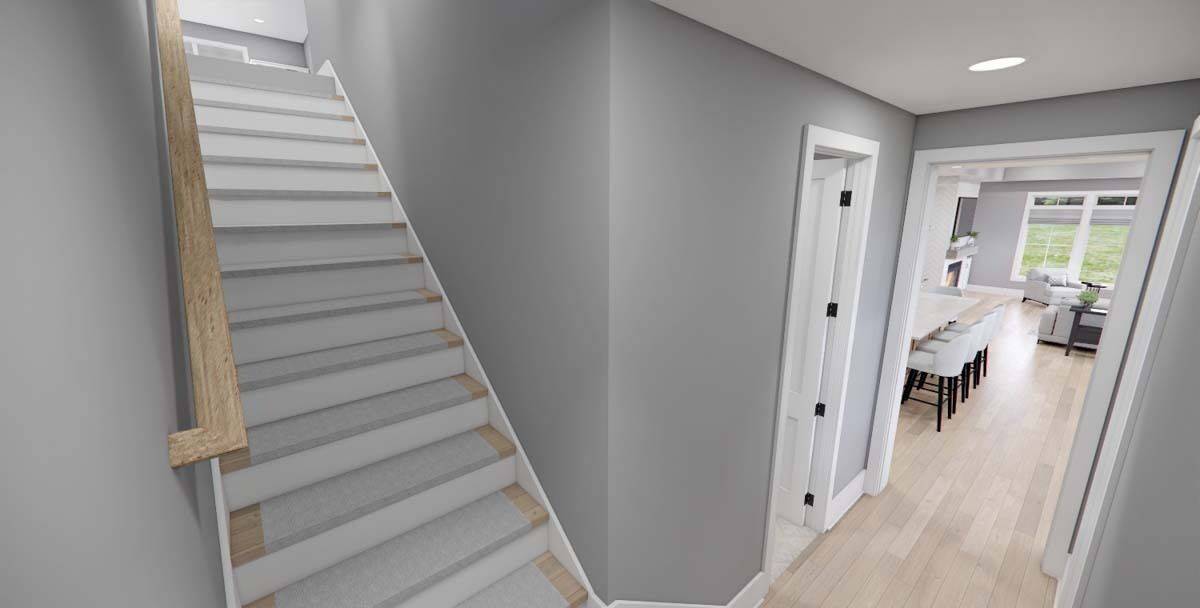 Staircase leading to the bonus room.