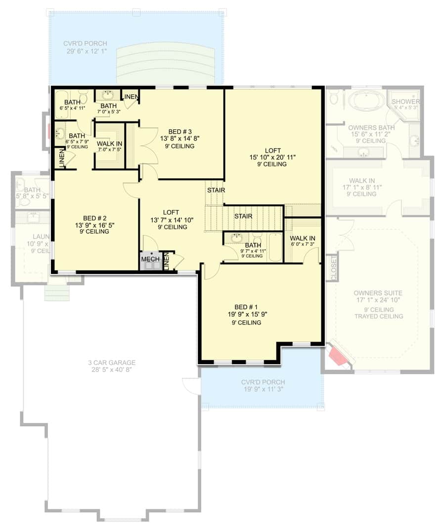 Main level floor plan of a transitional 4-bedroom two-story home with foyer, dining room, great room, breakfast nook, kitchen, hearth room, primary suite, and laundry leading to the garage.