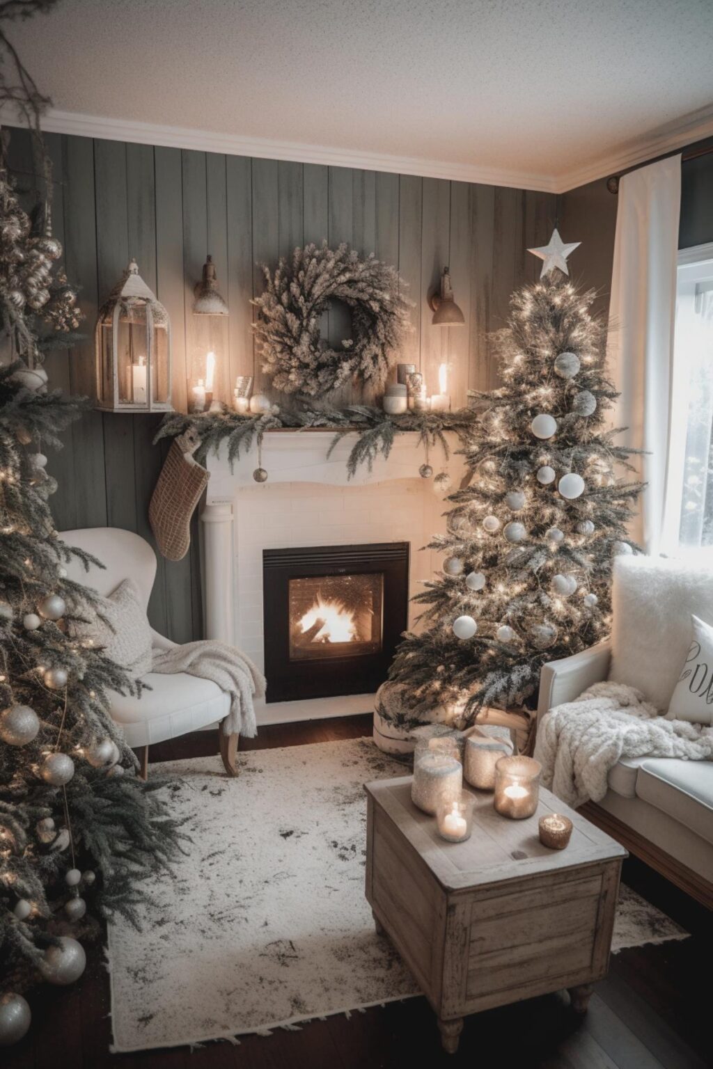 40 Festive Farmhouse Living Room Decked Out in Holiday Decor (Concepts ...