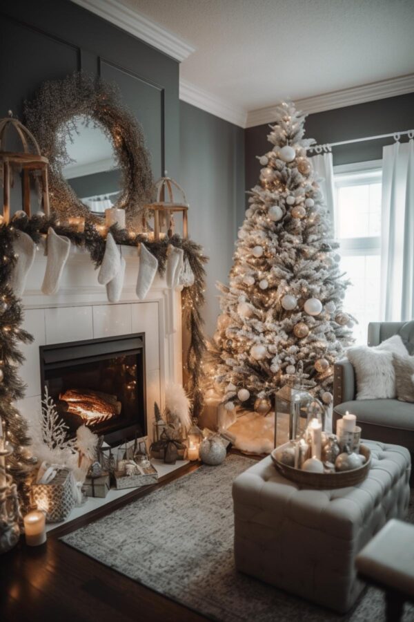 40 Festive Farmhouse Living Room Decked Out in Holiday Decor (Concepts ...