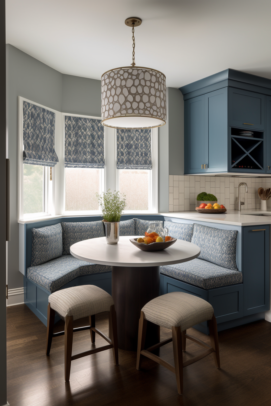 Luxury transitional kitchen dining nook