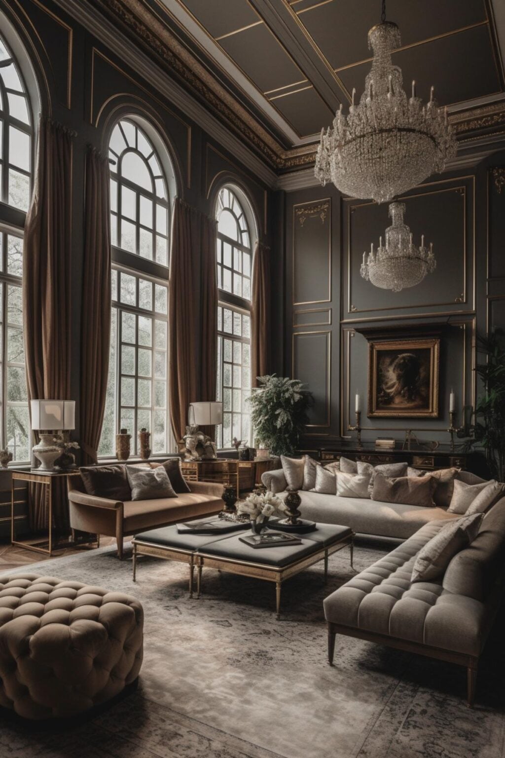 60 Opulent Old-World Aesthetic Living Room Design (Concept Interiors)