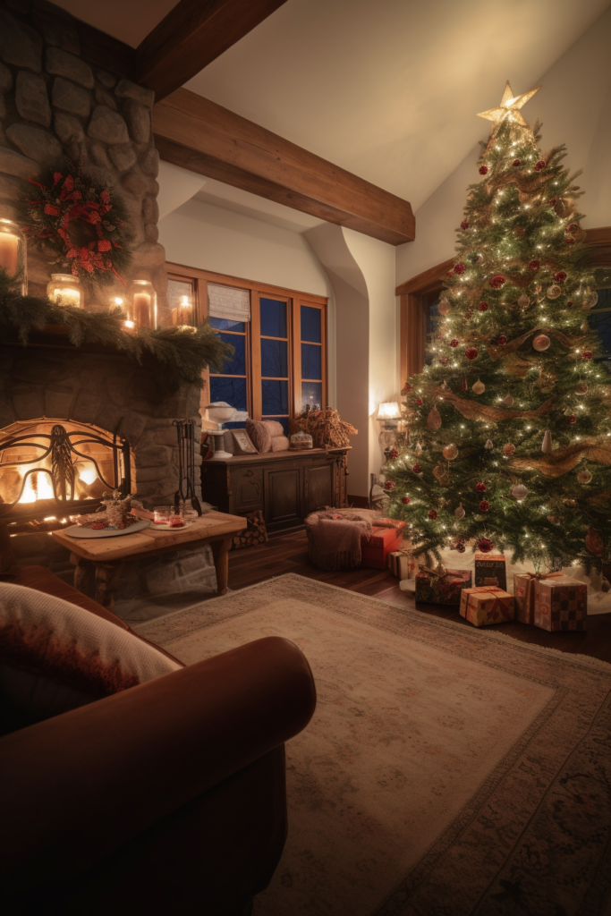 24 Enchanting Living Room Holiday Decor Ideas (Transitional Style ...