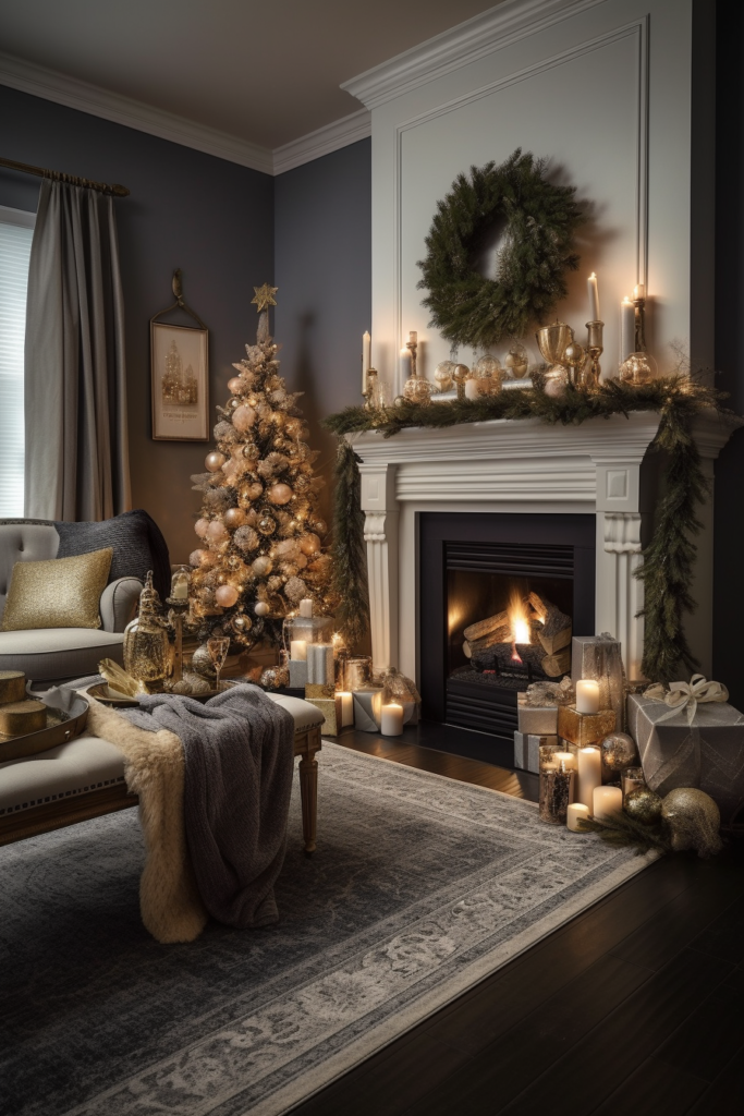 24 Enchanting Living Room Holiday Decor Ideas (Transitional Style ...