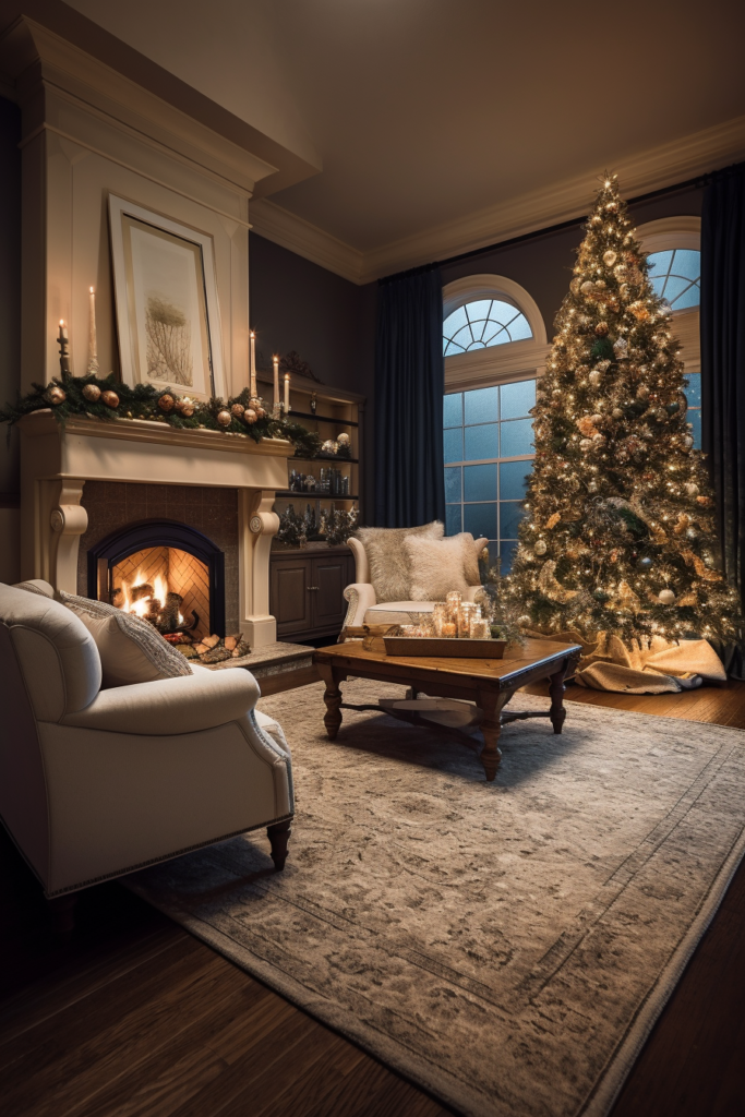 24 Enchanting Living Room Holiday Decor Ideas (Transitional Style ...