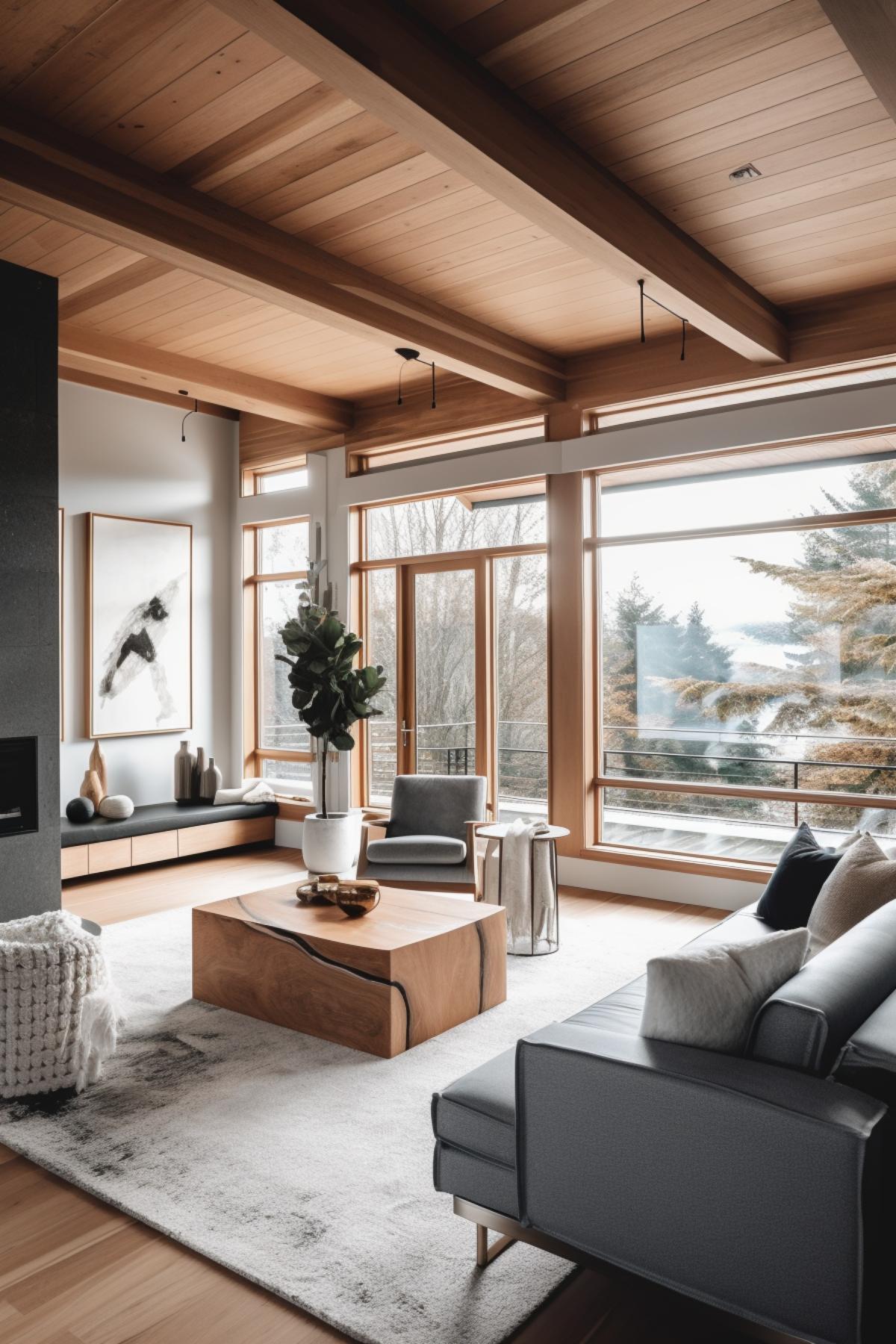 West Japandi Fusion Living Room Design style - a fusion of West Coast Contemporary and Japandi