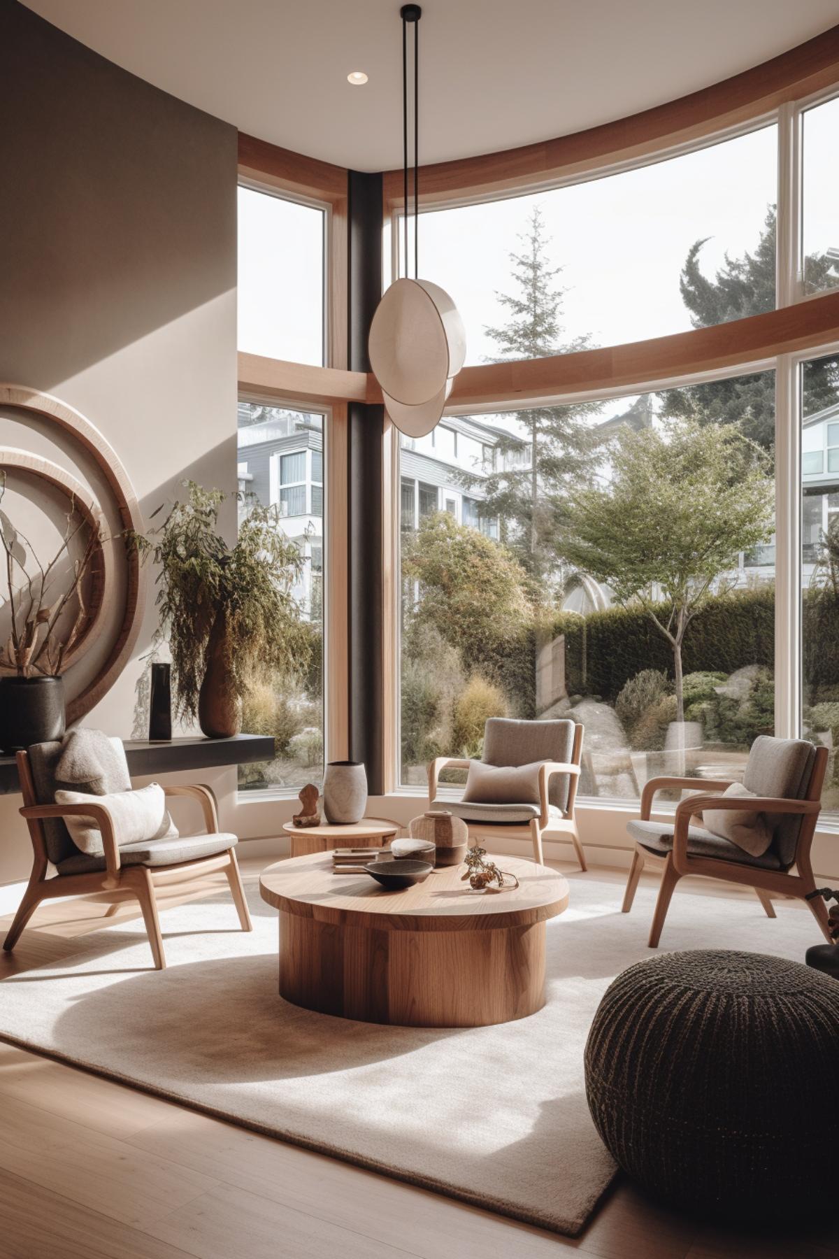 West Japandi Fusion Living Room Design style - a fusion of West Coast Contemporary and Japandi