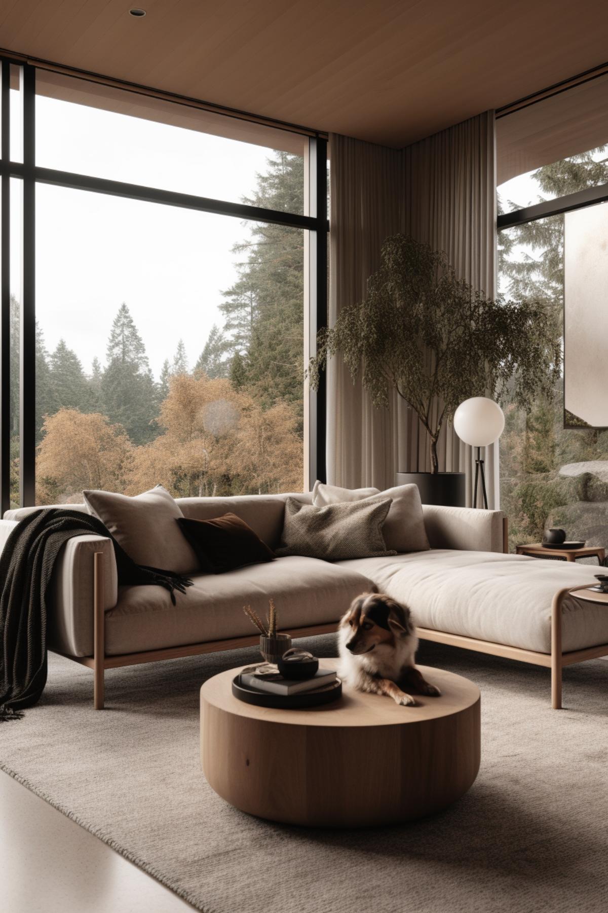 West Japandi Fusion Living Room Design style - a fusion of West Coast Contemporary and Japandi