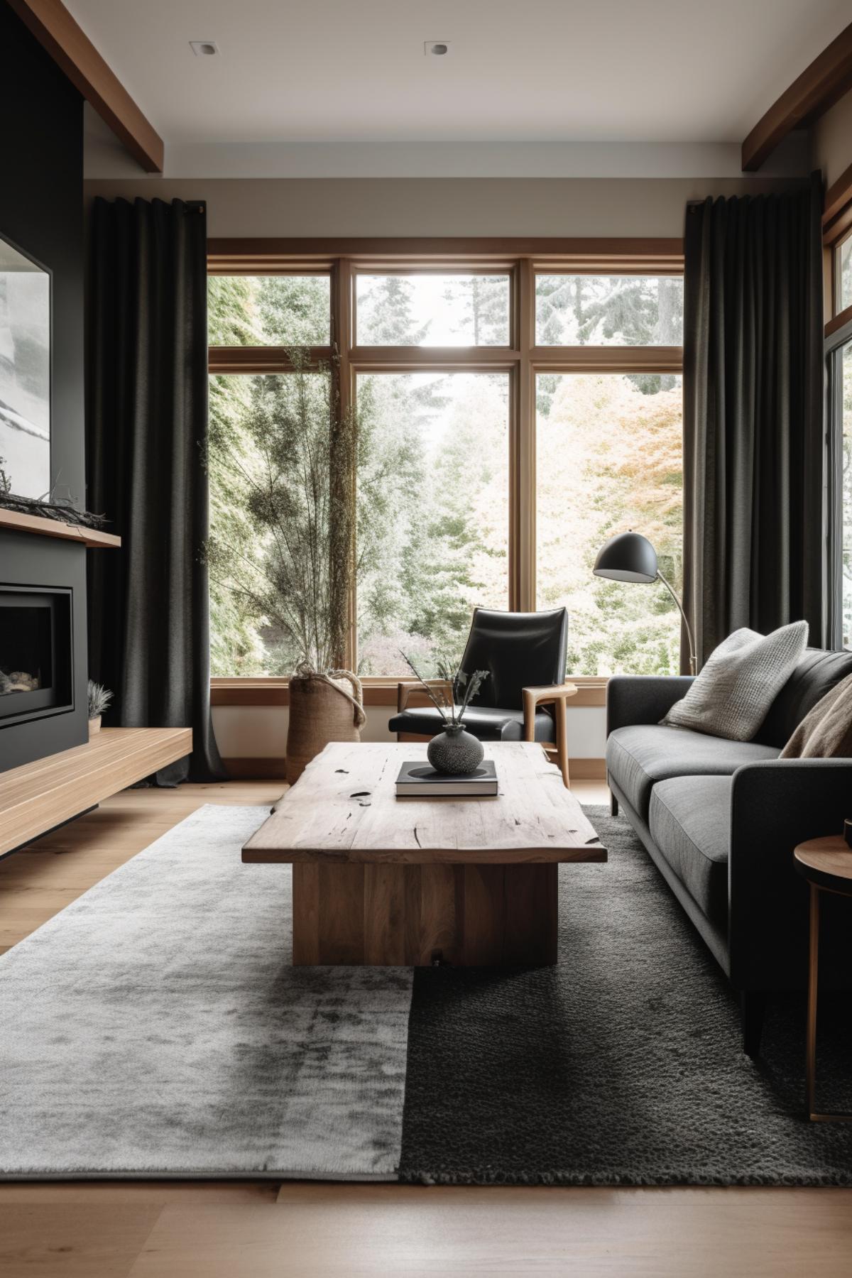West Japandi Fusion Living Room Design style - a fusion of West Coast Contemporary and Japandi