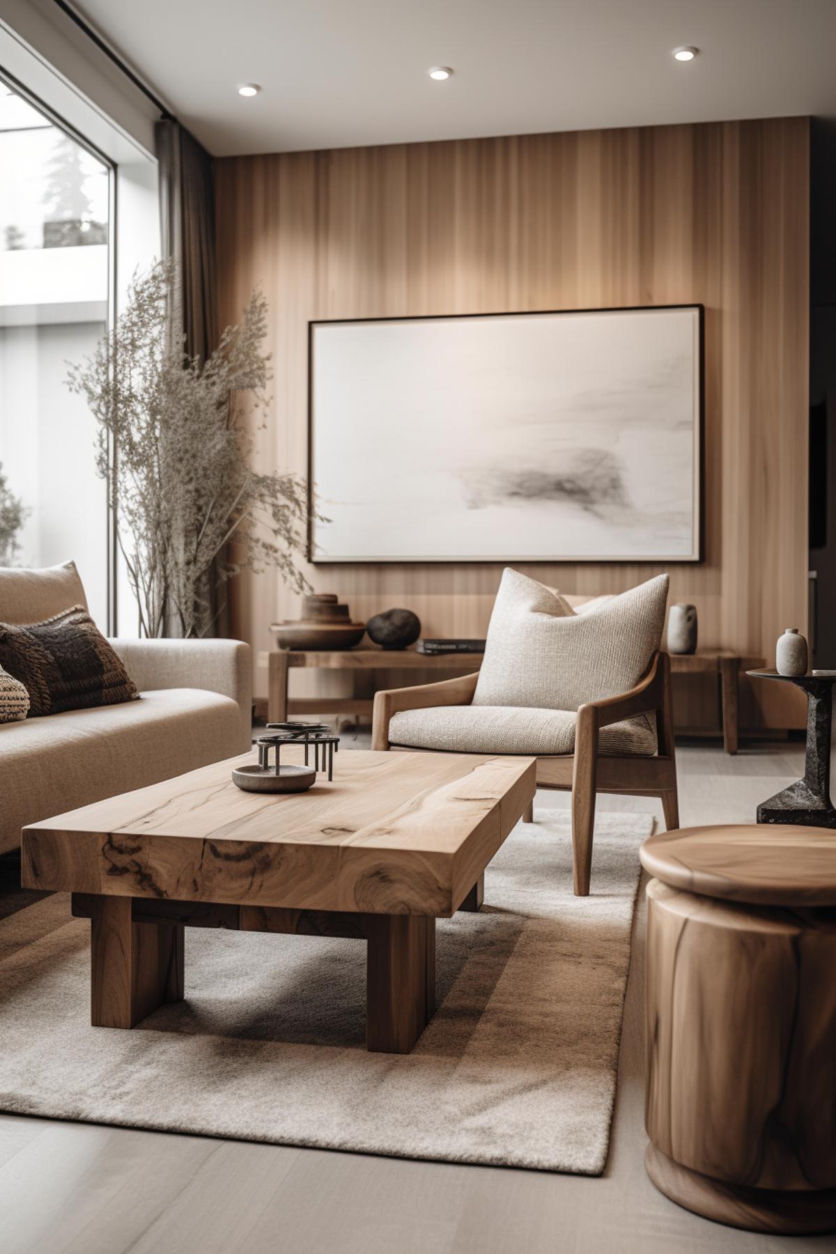 West Japandi Fusion Living Room Design style - a fusion of West Coast Contemporary and Japandi
