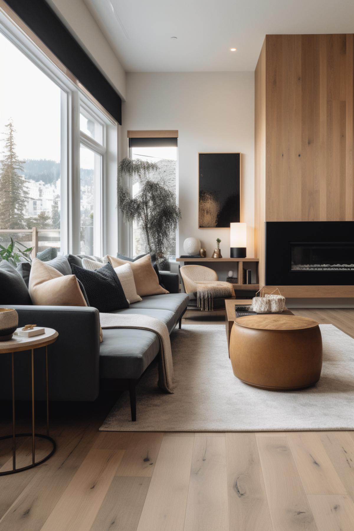 West Japandi Fusion Living Room Design style - a fusion of West Coast Contemporary and Japandi