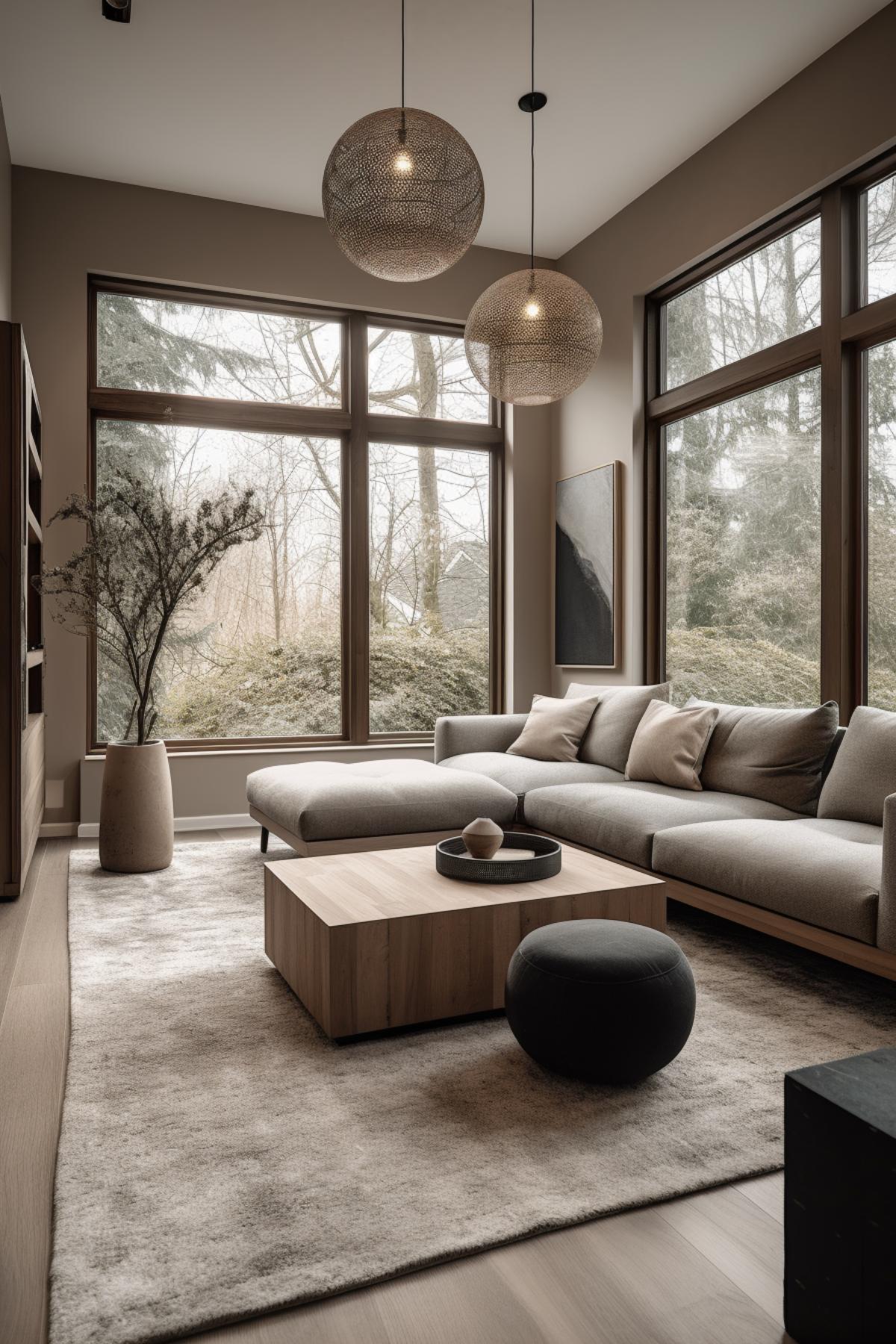 West Japandi Fusion Living Room Design style - a fusion of West Coast Contemporary and Japandi