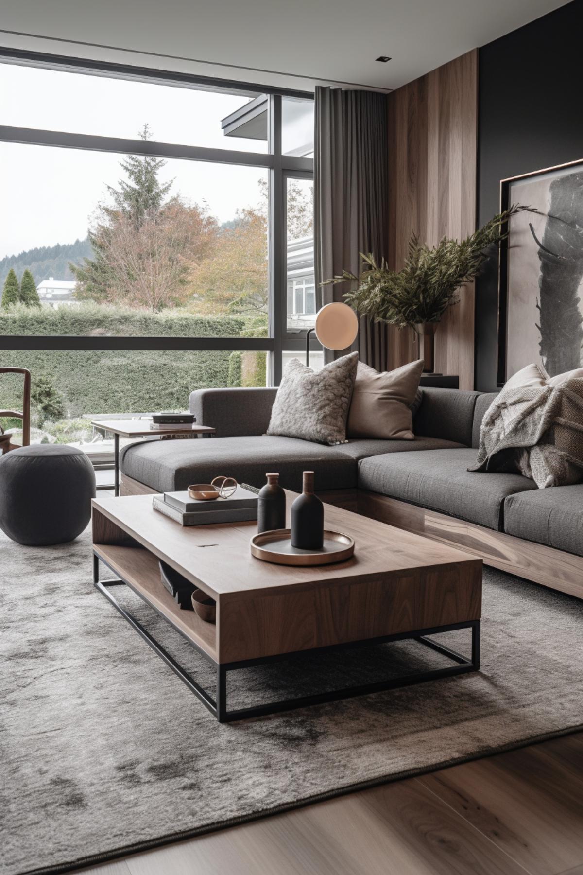 West Japandi Fusion Living Room Design style - a fusion of West Coast Contemporary and Japandi