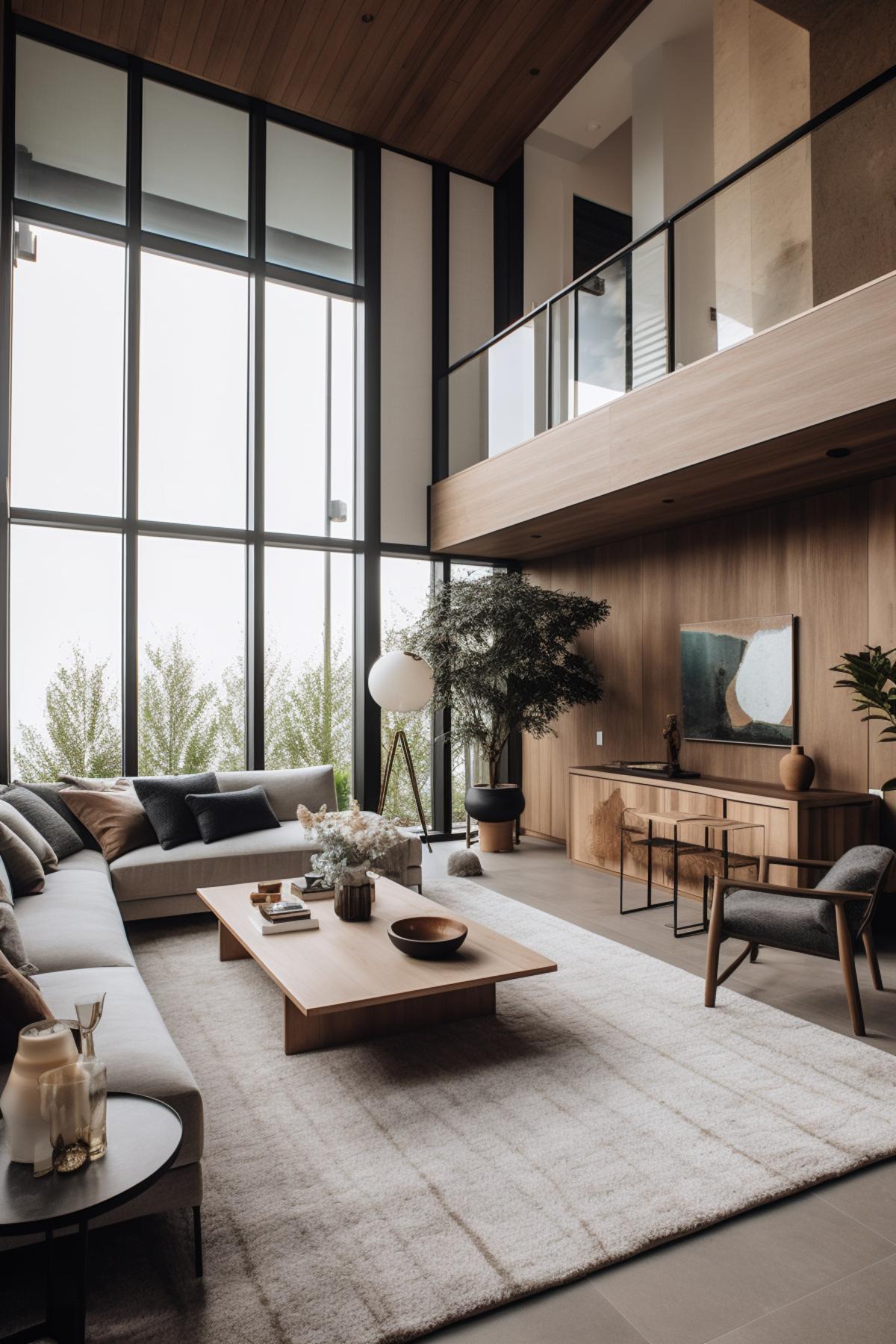 West Japandi Fusion Living Room Design style - a fusion of West Coast Contemporary and Japandi