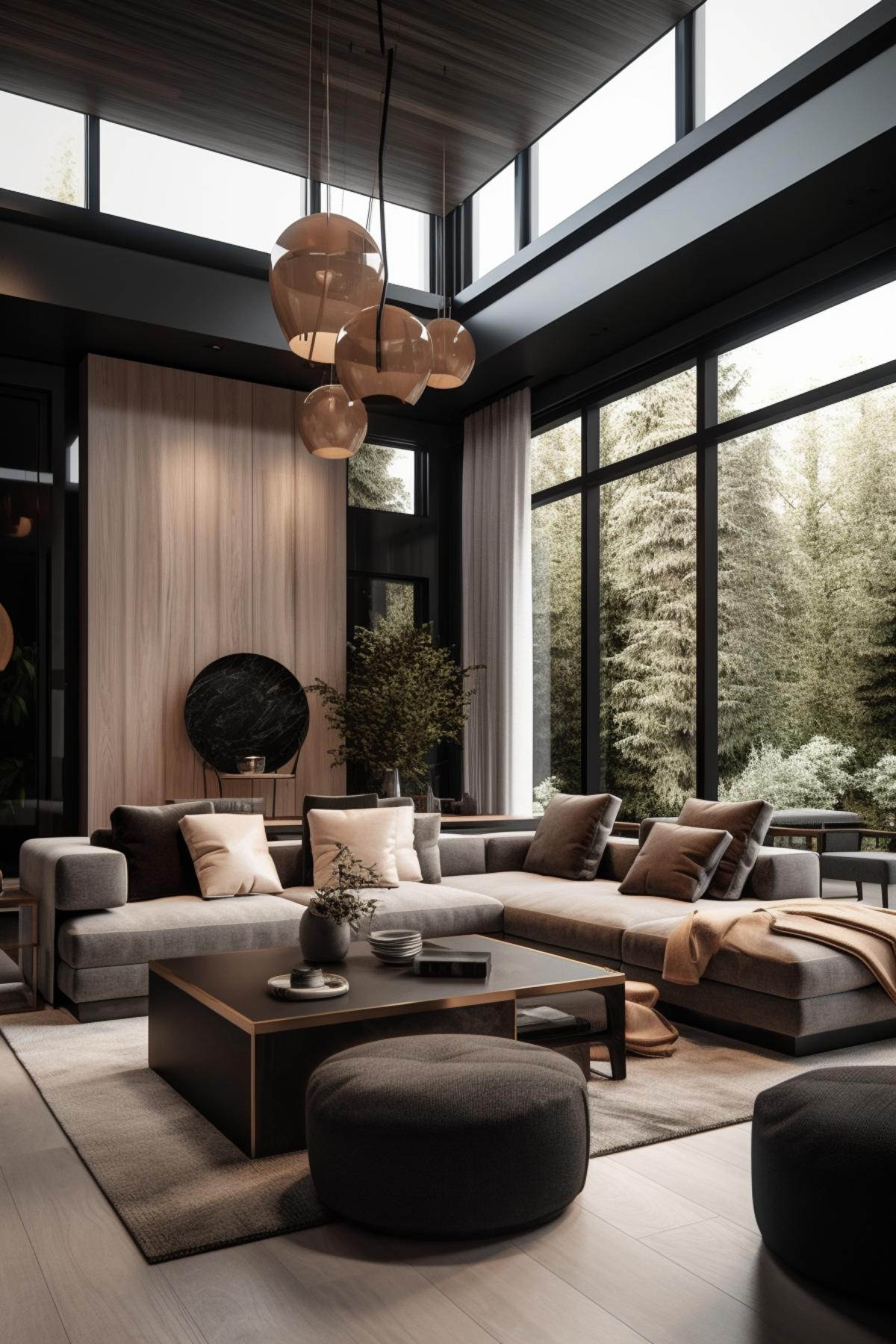 West Japandi Fusion Living Room Design style - a fusion of West Coast Contemporary and Japandi