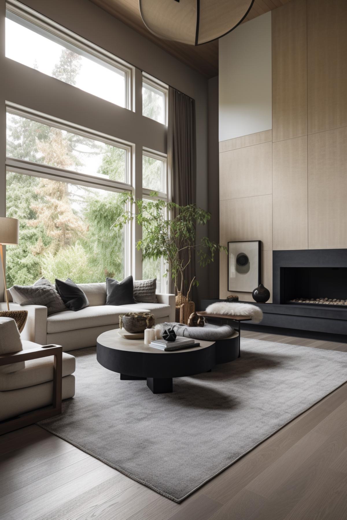 West Japandi Fusion Living Room Design style - a fusion of West Coast Contemporary and Japandi