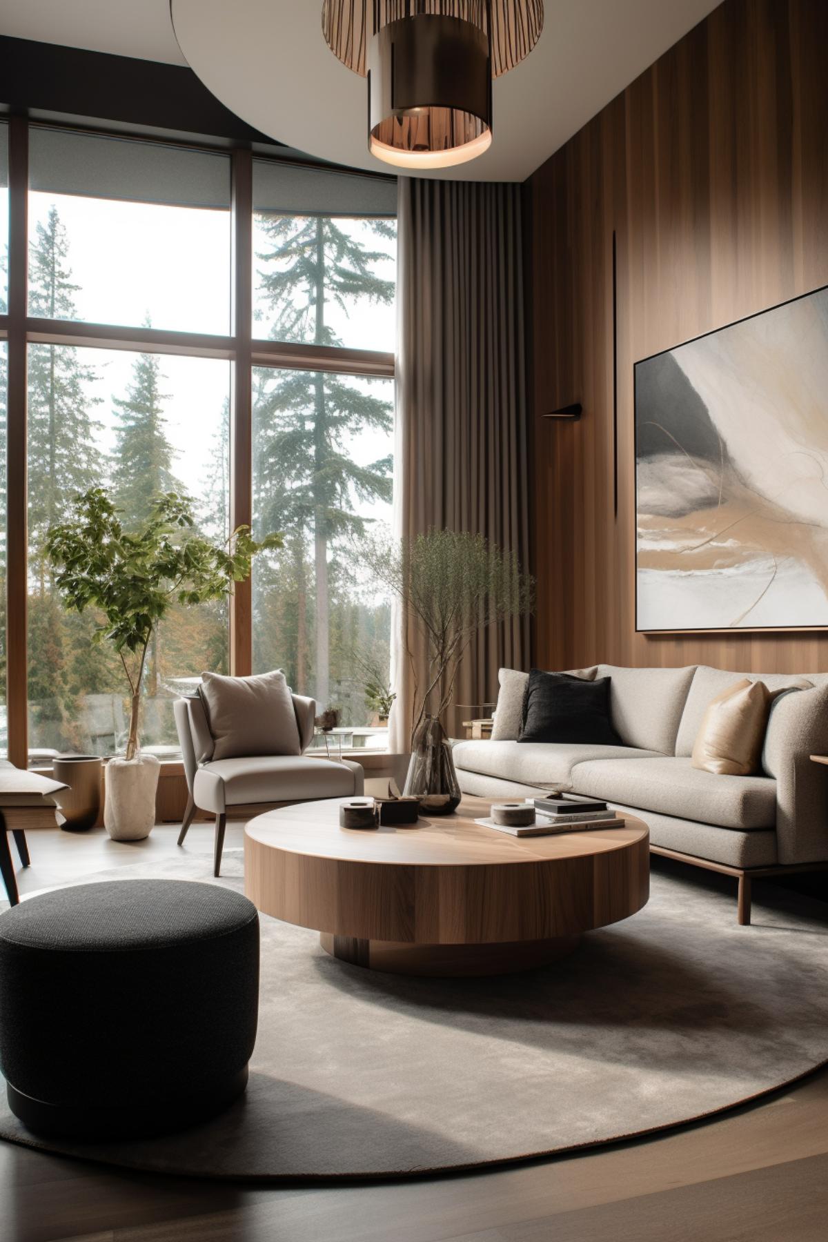 West Japandi Fusion Living Room Design style - a fusion of West Coast Contemporary and Japandi