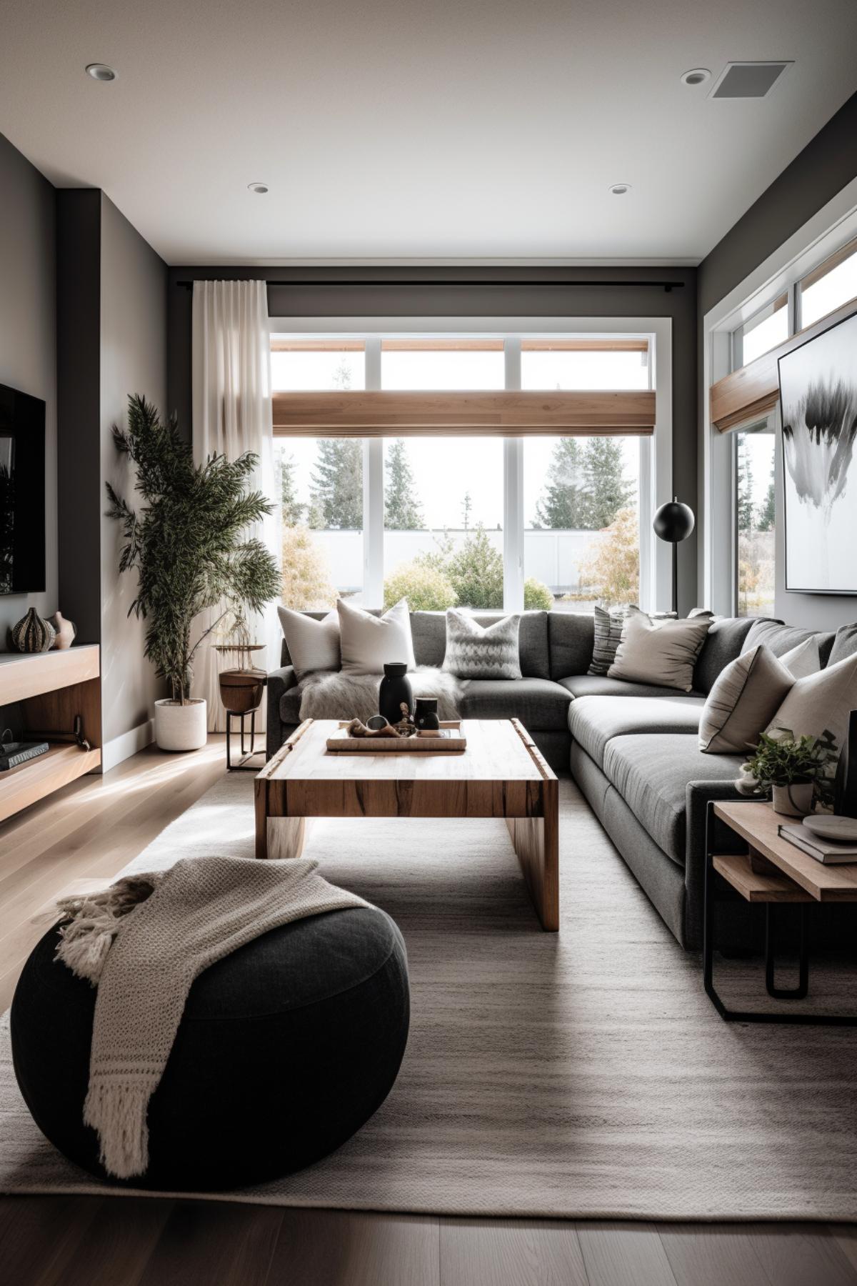 West Japandi Fusion Living Room Design style - a fusion of West Coast Contemporary and Japandi