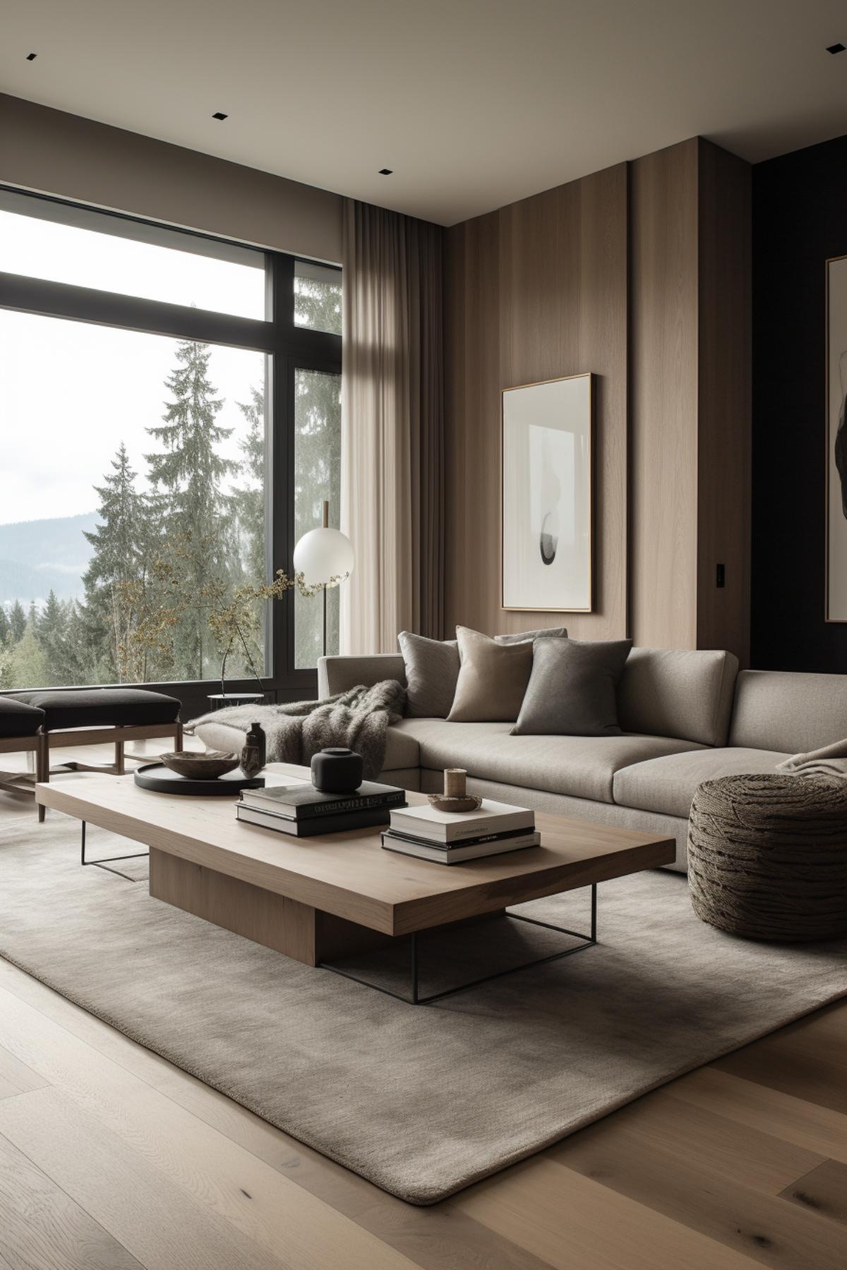 West Japandi Fusion Living Room Design style - a fusion of West Coast Contemporary and Japandi