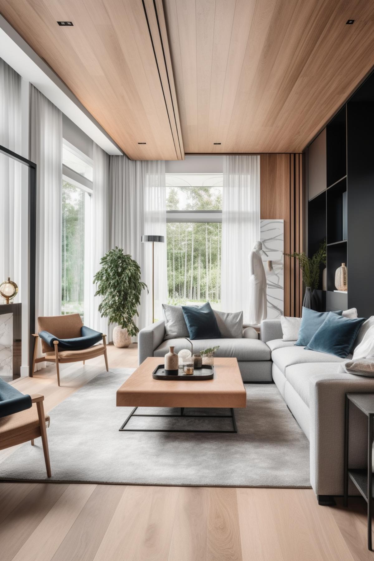 West Japandi Fusion Living Room Design style - a fusion of West Coast Contemporary and Japandi