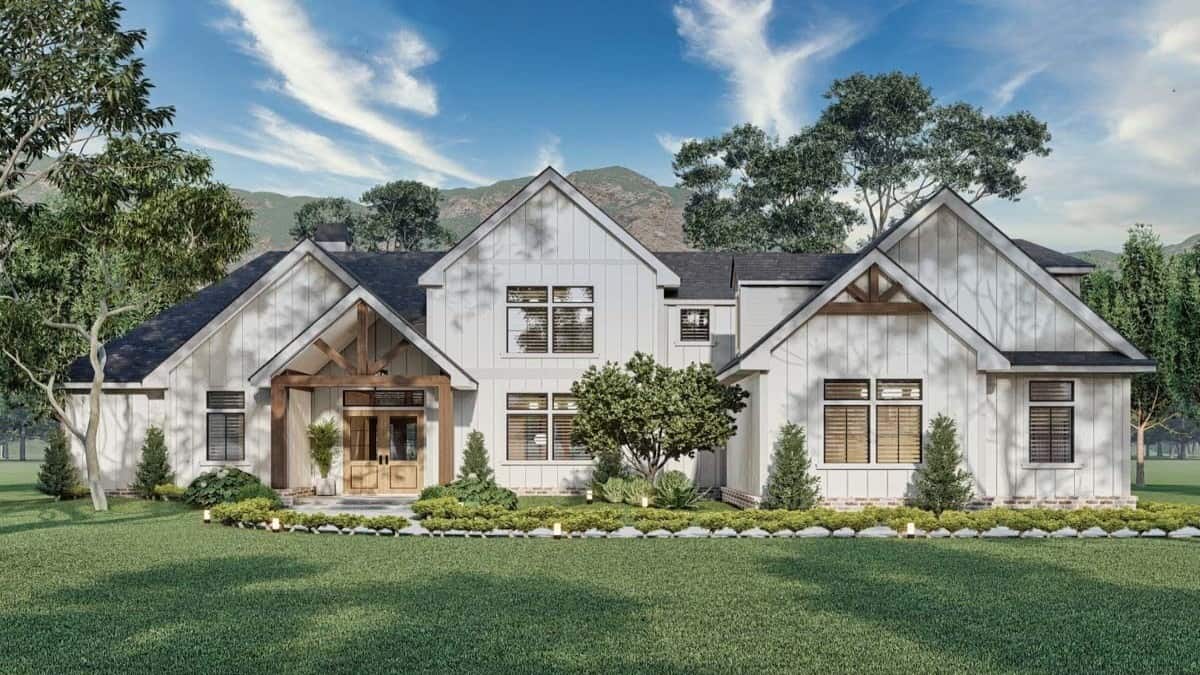 3-Bedroom New American Style Single-Story Home for a Corner Lot with 3 Bonus Rooms 