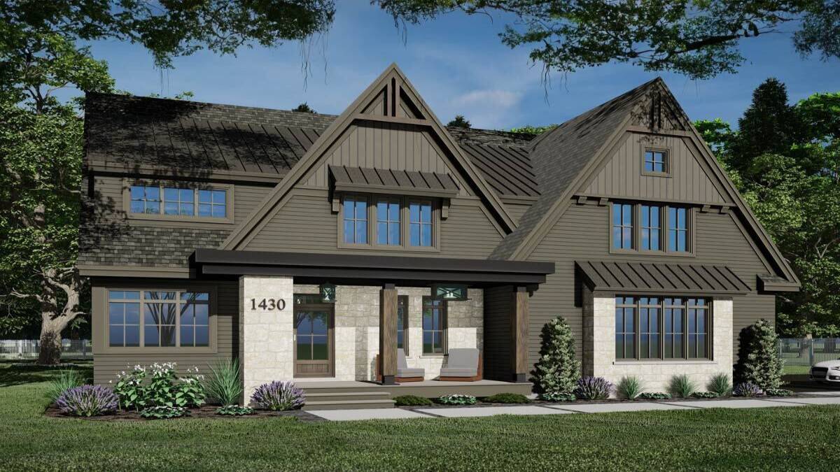 Craftsman Style Two-Story 4-Bedroom Home with Front Porch and Loft