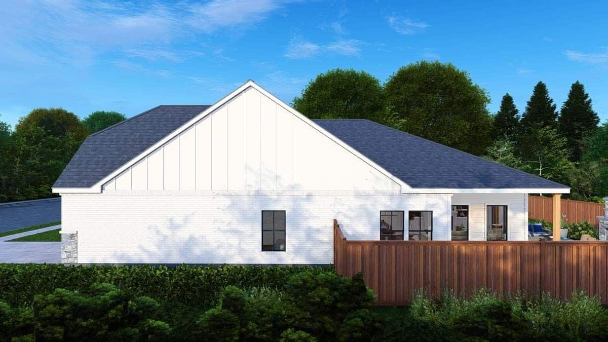 Right view with a gable roofline and a covered porch.