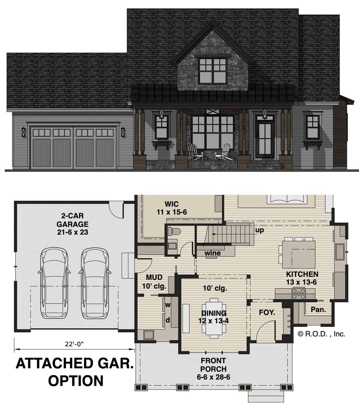 Attached garage option