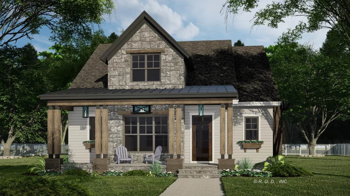 Traditional Style Two-Story 3-Bedroom Crystal Creek Home with Front Porch and Future Bonus Room