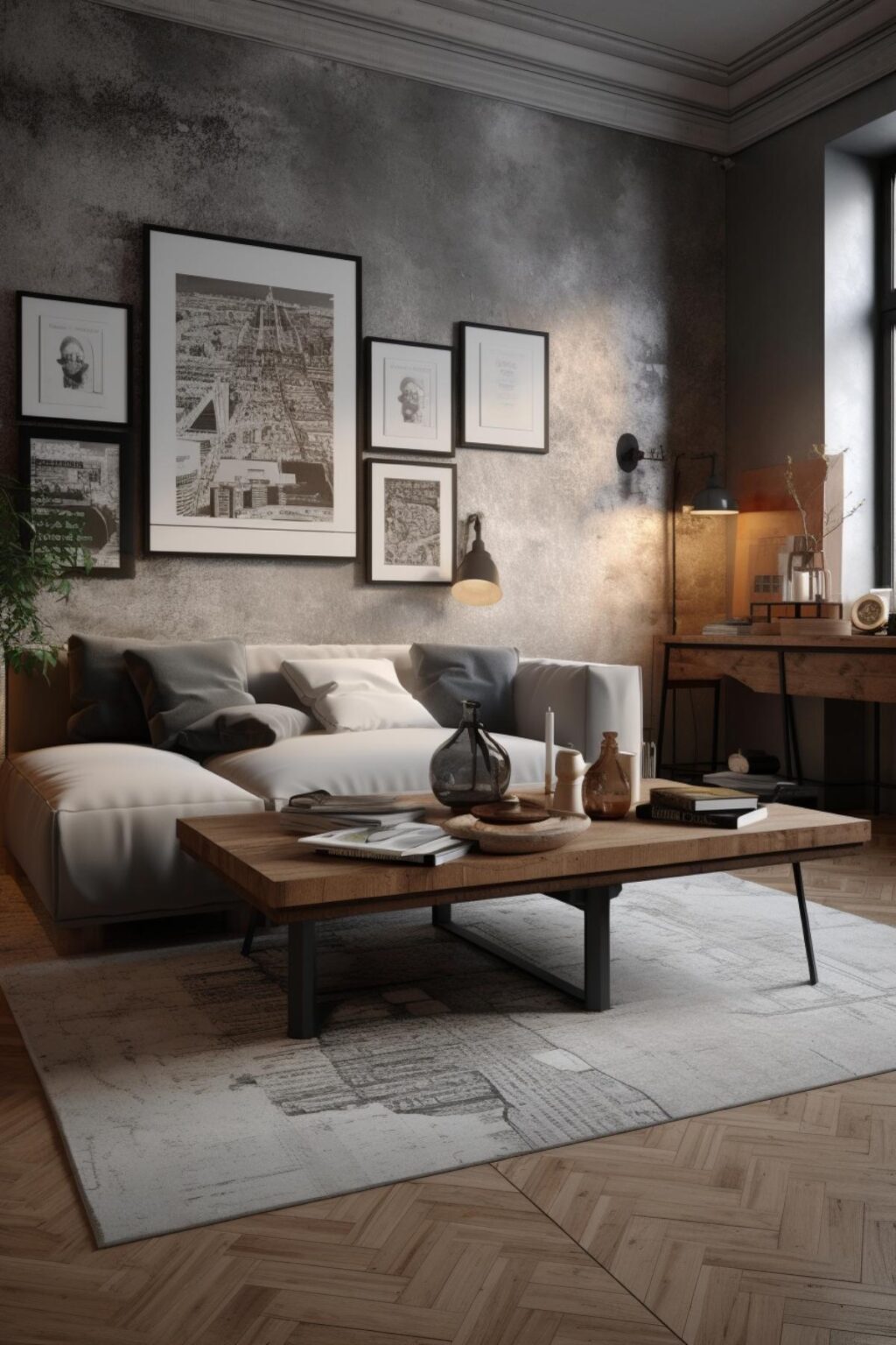 32 Cool Scandinavian and Industrial Fusion Living Room Designs (Concept ...